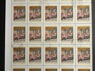 Semi Pliego Hungría 1971 - Kepes Kronika 1370 - 25 Valores - 60 Filler Usado