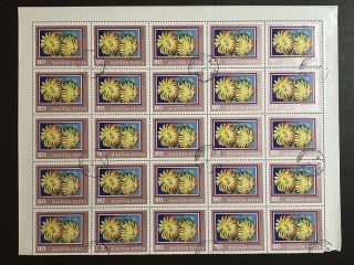 Semi pliego Hungría 1971 - 20 Valores - Flores : Titanopsis - 80 Filler Usado