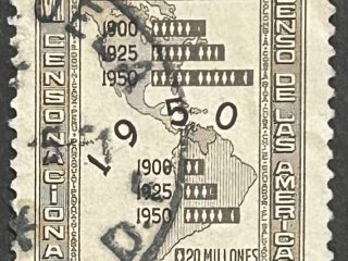 Sello Venezuela 1959 - censo de las Americas - 15 Céntimos Usado