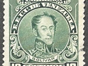Sello Venezuela 1924 - Bolivar - 10 Céntimos Verde Usado