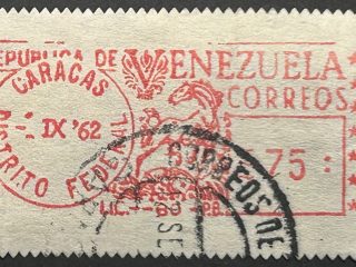 Matasellado correos Venezuela - 1962