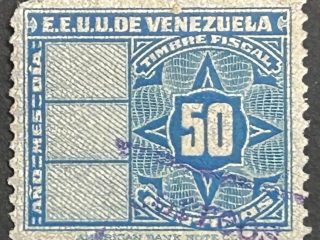 Sello Venezuela 1947 - Telégrafo - 50 céntimos Usado
