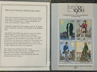 Hoja Souvenir Londres 1980