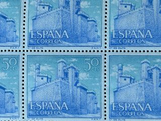 Semipliego España - castilllo de Olite - 50c - 10 valores