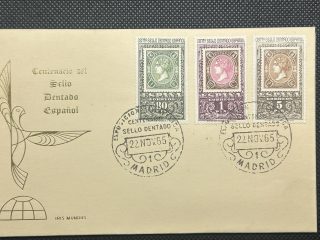 Sobre Iris Mundus Centenario Sello Español 1965