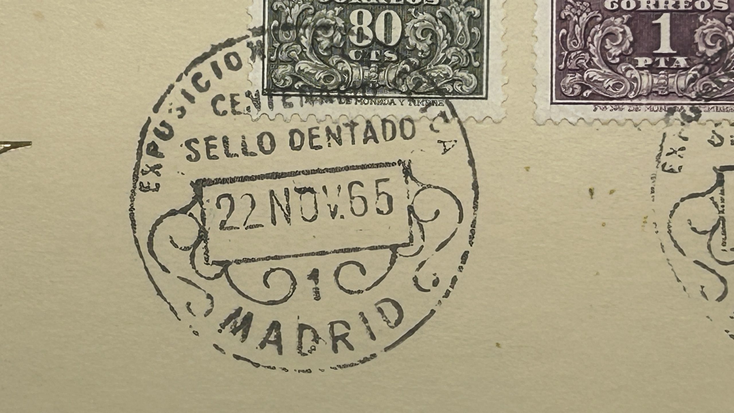 Sobre Iris Mundus Centenario Sello Español 1965 - Image 2