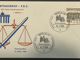 FDC Sobre Primer Dia - Alemania - 500 años del Tribunal Regional Superior