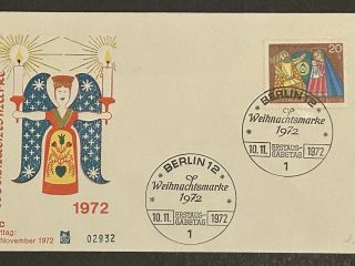 FDC Sobre Primer Dia - Alemania 1972 - sello de Navidad