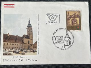 Sobre de Primer Día (FDC) - 200 Años Diócesis de St. Pölten (1985)