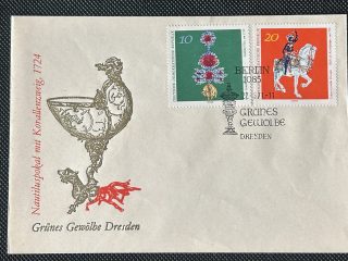 Sobre de Primer Día (FDC) - Colección Grünes Gewölbe Dresden (1971) - Nautiluspokal