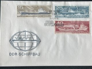 Sobre de Primer Día (FDC) - Serie Construcción Naval DDR 1971 - 3 Sellos