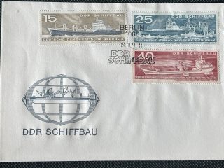 Sobre de Primer Día (FDC) - Serie Construcción Naval DDR 1971 - 3 Sellos
