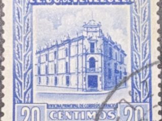 Sello Venezuela 1955 - Oficina de correos- 20c Azul Usado