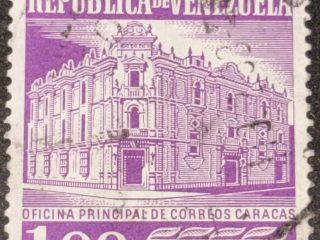 Sello Venezuela 1958 - Oficina de Correos - 1 Bolivar - Lila