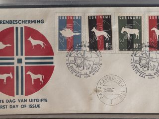 Sobre Primer Día FDC Surinam 1962 - Protección de los Animales (Dierenbescherming)
