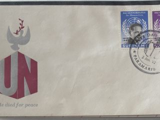 Sobre Primer Día FDC Surinam 1962 - Dag Hammarskjöld In Memoriam (ONU)