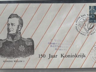 Sobre Primer Día FDC Surinam 1963 - 150 Años del Reino (150 Jaar Koninkrijk)