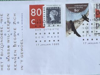 Sobre Primer Día FDC Países Bajos 1995 - Homenaje Impresor H.N. Werkman NVPH 332