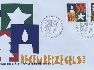 Sobre Primer Día FDC Países Bajos 1994 - Campaña de Navidad Decemberzegels NVPH 330