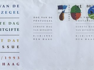 Sobre Primer Día FDC Países Bajos 1993 - Día del Sello Dag van de Postzegel NVPH 314