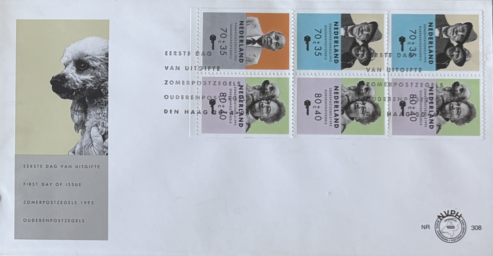 Sobre Primer Día FDC Países Bajos 1993 - Zomerzegels Bloque Ancianos NVPH 308