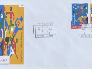 Sobre Primer Día FDC Países Bajos 1993 - Días Olímpicos de la Juventud Europea NVPH 310