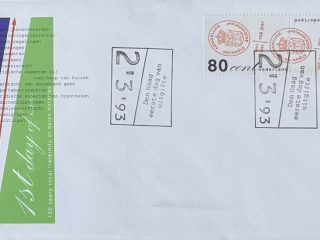 Sobre Primer Día FDC Países Bajos 1993 - 150 Años Registro Mercantil NVPH 306