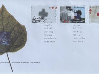 Sobre Primer Día FDC Países Bajos 1992 - 125 Años Cruz Roja Neerlandesa NVPH 299