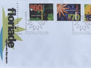 Sobre Primer Día FDC Países Bajos 1992 - Zomerpostzegels Floriade 92 Trío NVPH 293