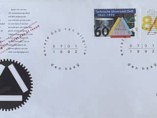 Sobre Primer Día FDC Países Bajos 1992 - 150 Años Technische Universiteit Delft NVPH 289