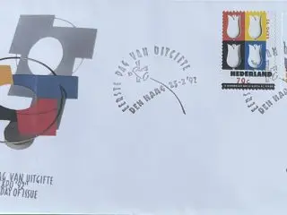 Sobre Primer Día FDC Países Bajos 1992 - Arte Constructivista y Tulipanes NVPH 291