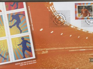 Sobre Primer Día FDC Países Bajos 2004 - Eurocopa de Fútbol Portugal NVPH 500