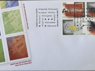 Sobre Primer Día FDC Países Bajos 2004 - Ampliación de la Unión Europea 10 Países NVPH 499