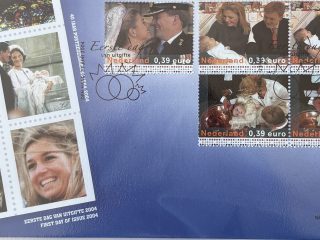 Sobre Primer Día FDC Países Bajos 2004 - Nacimiento y Bautizo Princesa Amalia NVPH 493c