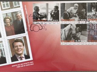 Sobre Primer Día FDC Países Bajos 2004 - Bodas de Plata Reina Beatriz Histórico B/N NVPH 493a