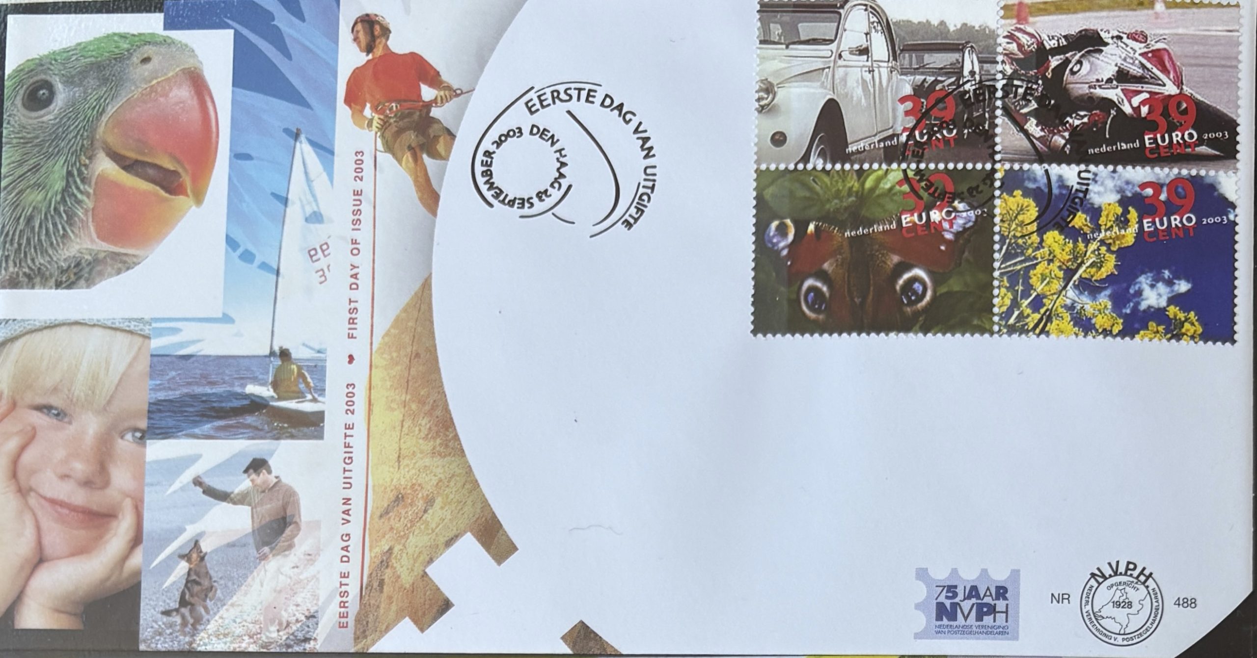 Sobre Primer Día FDC Países Bajos 2003 - 40 Aniversario Libritos Naturaleza y Motor NVPH 488