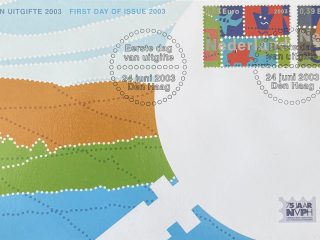 Sobre Primer Día FDC Países Bajos 2003 - Paisajes y Geografía Ilustrada NVPH 485