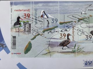 Sobre Primer Día FDC Países Bajos 2003 - Fauna del Mar de Frisia Waddenzee Espátula y Foca NVPH 481