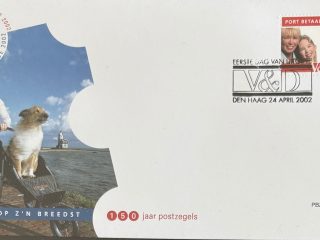 Sobre Primer Día FDC Países Bajos 2002 - Emisión Especial Almacenes V&D Perro Collie NVPH PBZ 4