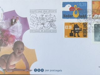 Sobre Primer Día FDC Países Bajos 2002 - Eventos de la Vida Ciclo Vital Completo NVPH 450