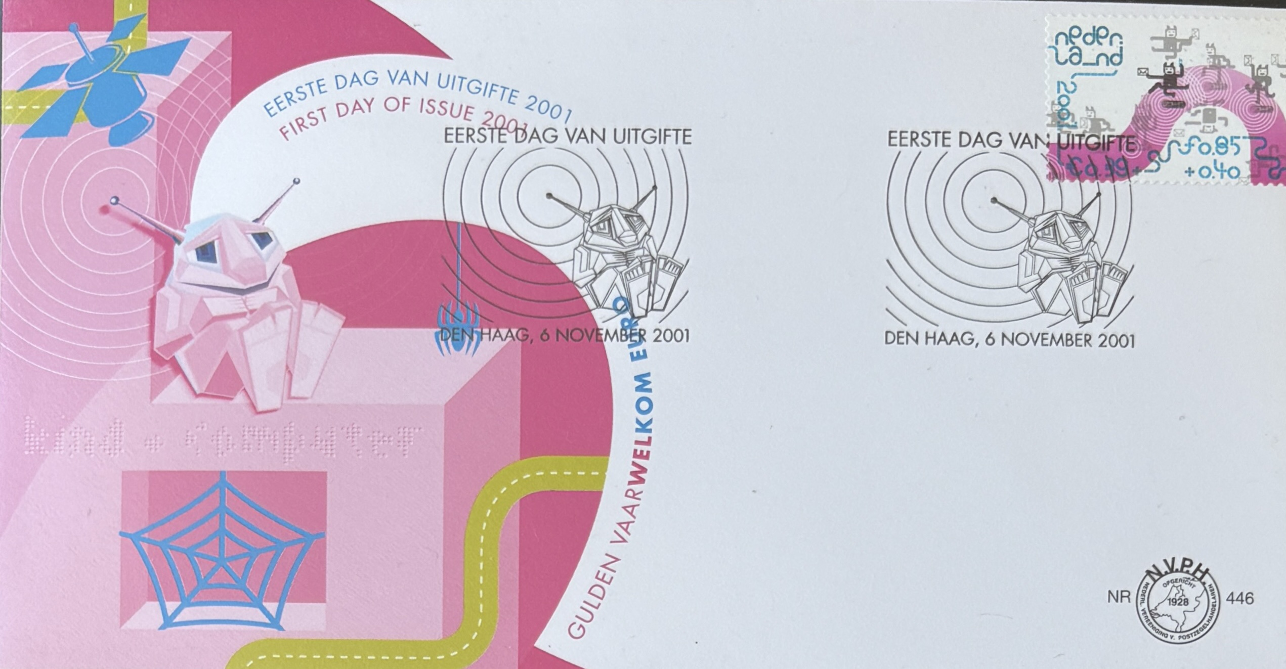 Sobre Primer Día FDC Países Bajos 2001 - Serie Pro Infancia Kinderpostzegels NVPH 446