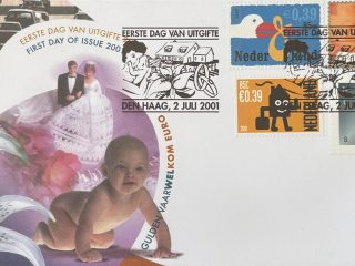 Sobre Primer Día FDC Países Bajos 2001 - Eventos de la Vida Ciclo Vital Completo NVPH 437