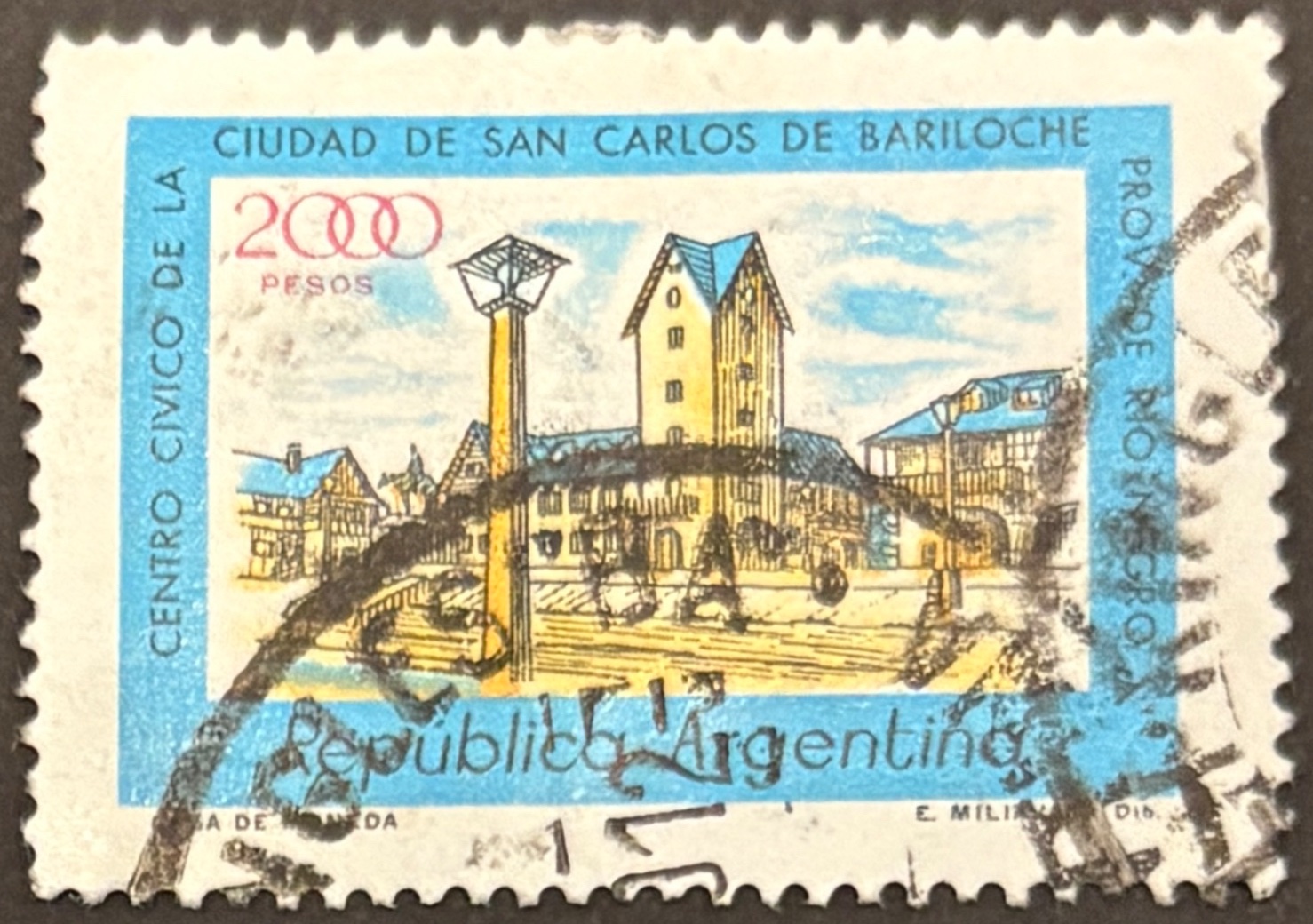 Sello Argentina Usado - Bariloche - 1980 - 2000 $Ley