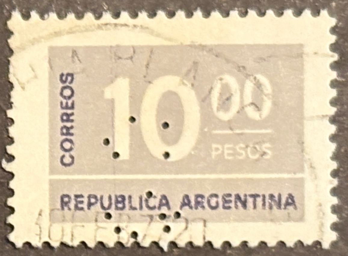 Sello Argentina Usado 1976 - Numeral 10 $Ley