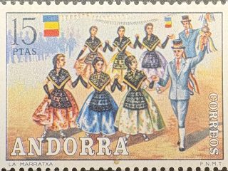 Sello Andorra 1972 - La Marratxa - 15 pesetas Nuevo