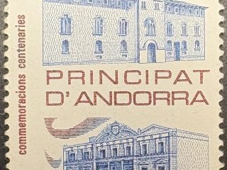 Sello Andorra 1982 - Conmemoración Centenaria - 9 Ptas -Nuevo